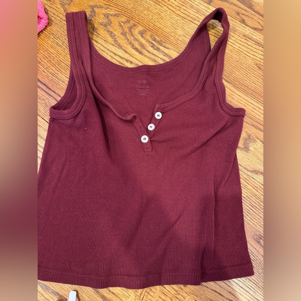 Brandy Melville maroon tank